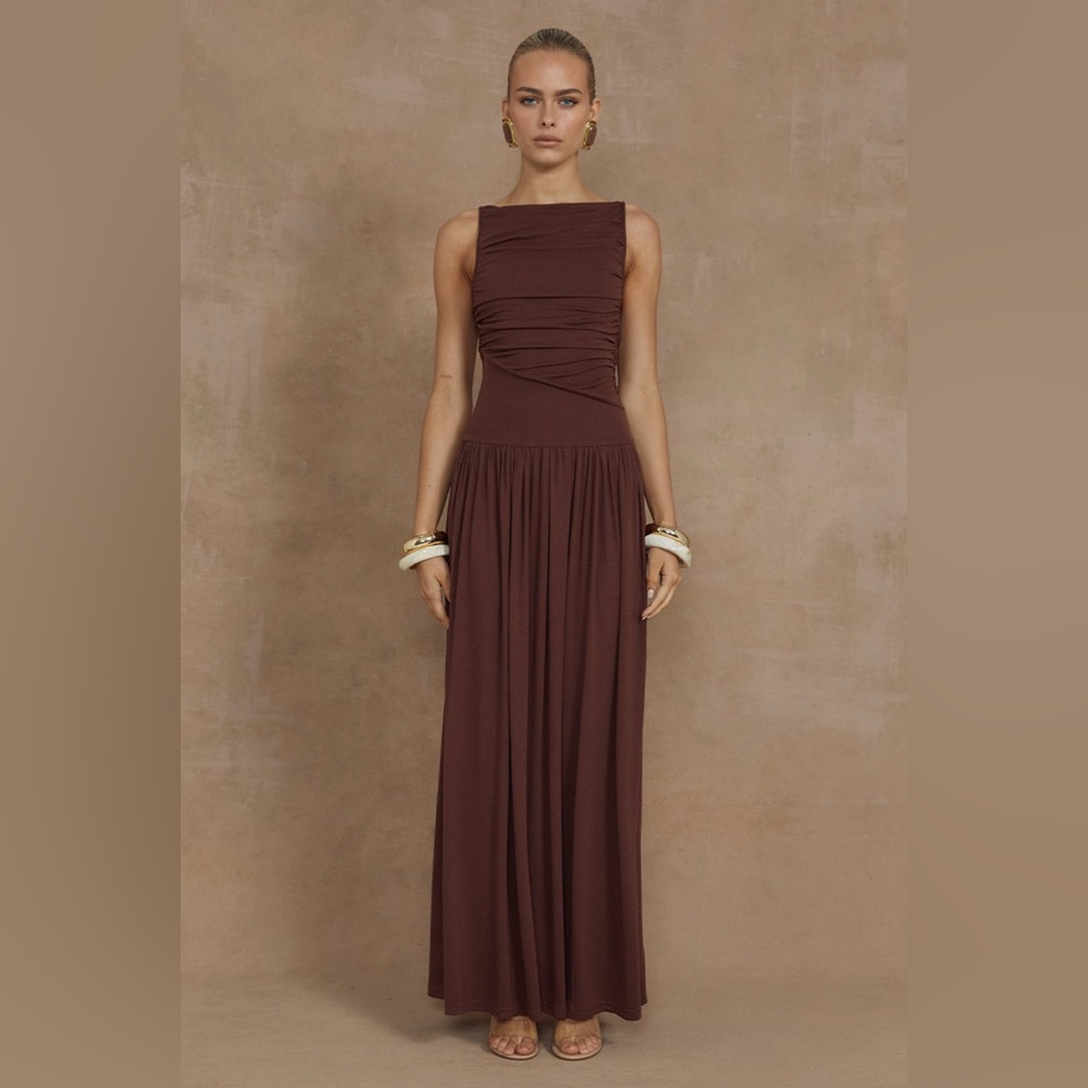 NALLA MAXI DRESS - BROWN
